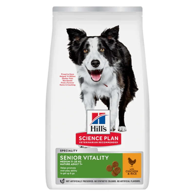 Hill's Science Plan Senior Vitality Medium Mature Adult 7+ au poulet - croquettes chien