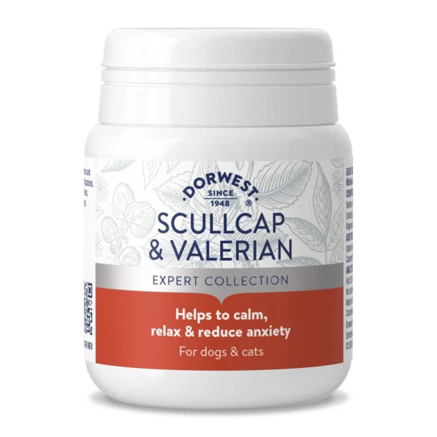 Complément apaisant pour chien et chat Dorwest Scullcap & Valerian
