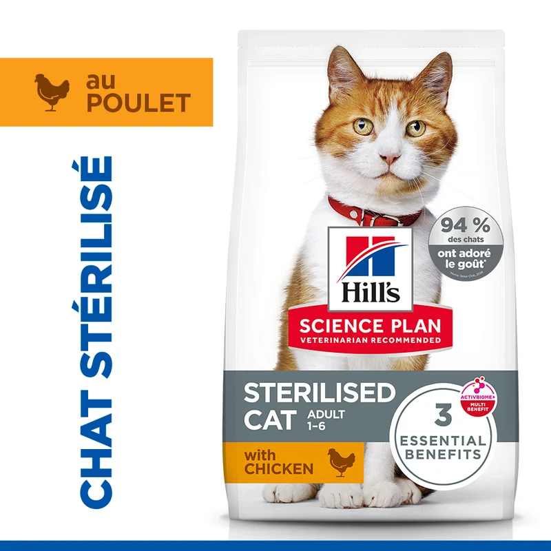 Hill's Science Plan Sterilised Adult au poulet - croquettes chat