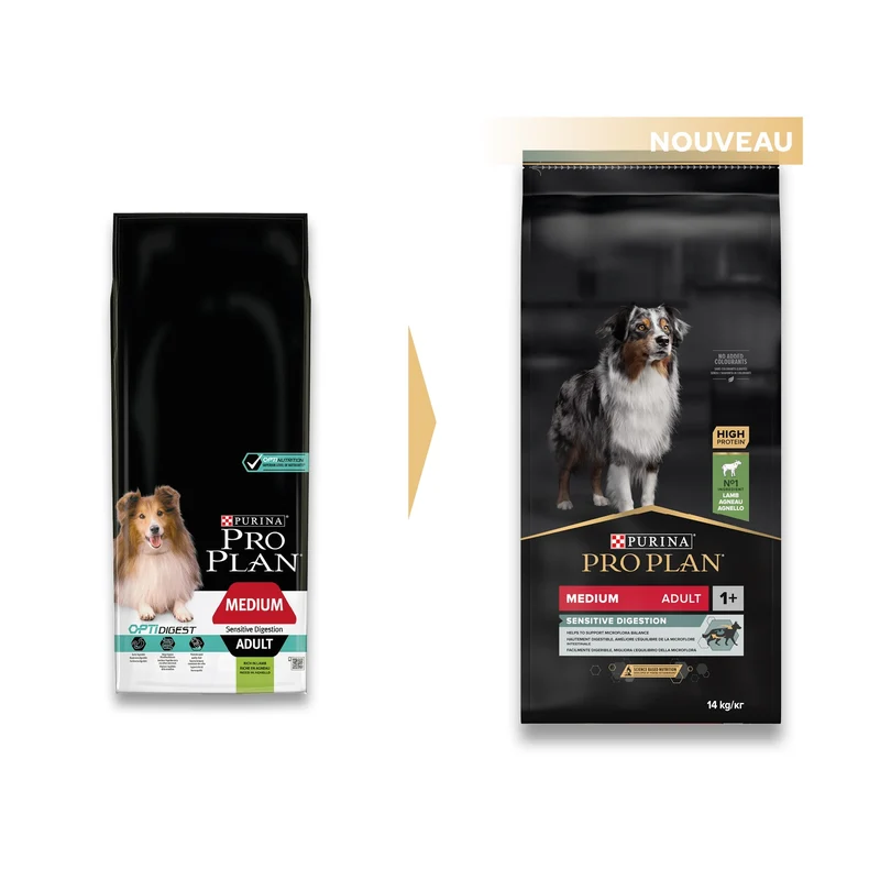 Pro Plan Sensitive Digestion Medium Adult à l'agneau - croquettes chien