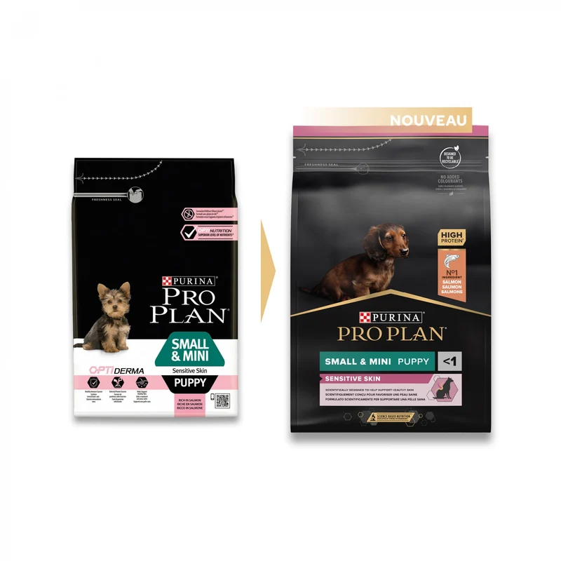 Pro Plan Sensitive Skin Small & Mini Puppy au saumon - croquettes chiot