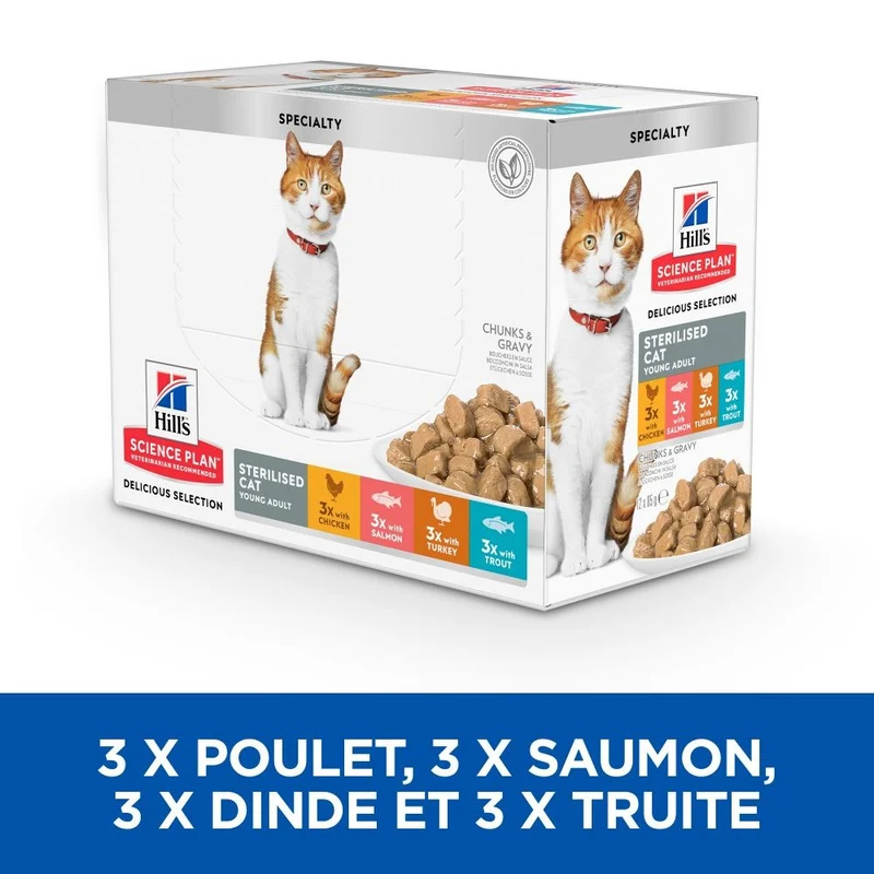Hill's Science Plan Sterilised Adult en sachets - pâtée chat