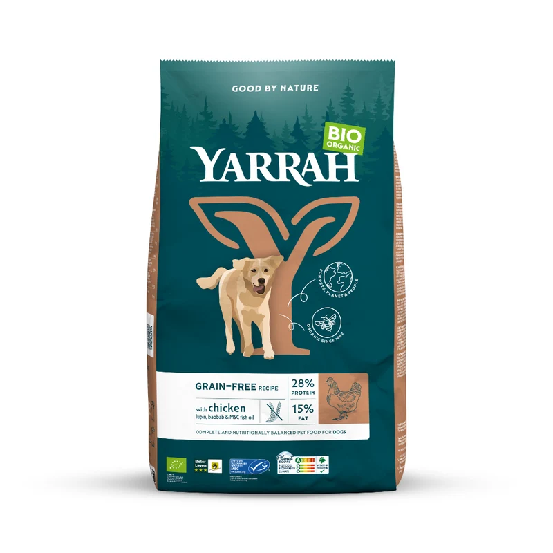 Yarrah croquettes bio sans céréales pour chien adulte