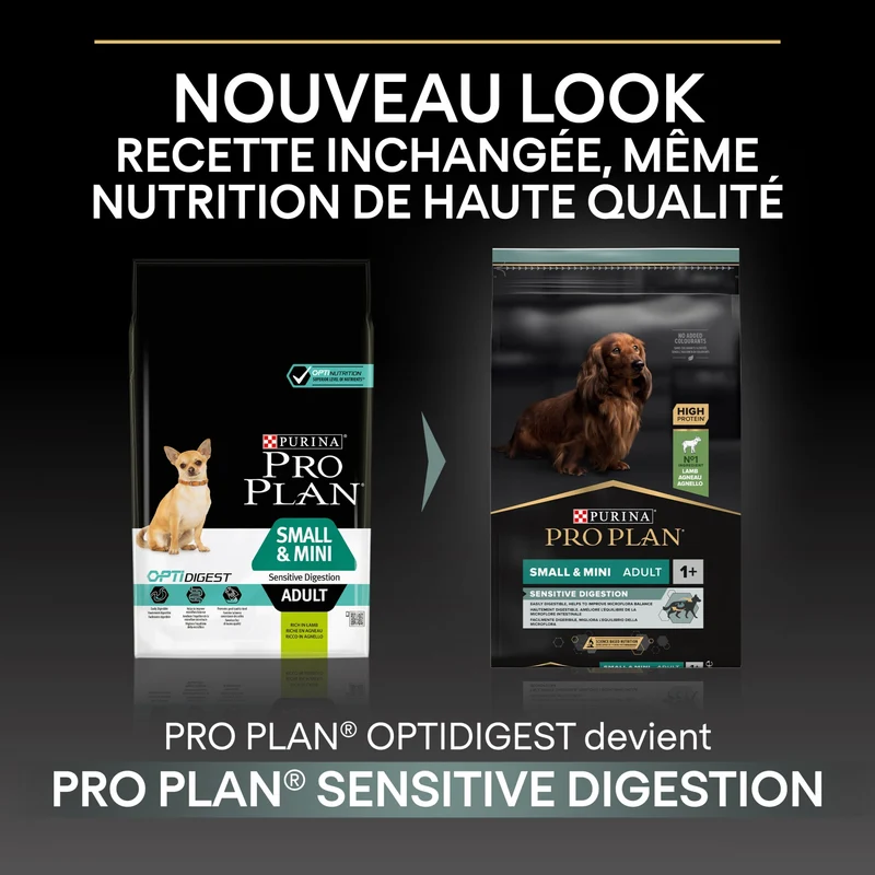 Pro Plan Sensitive Digestion Small & Mini Adult à l'agneau - croquettes chien