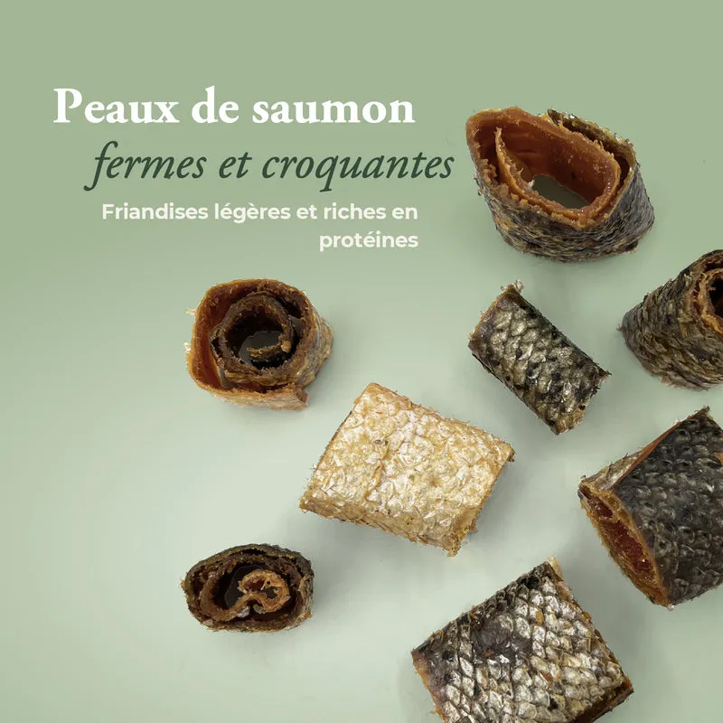 Peaux de saumon avec chair