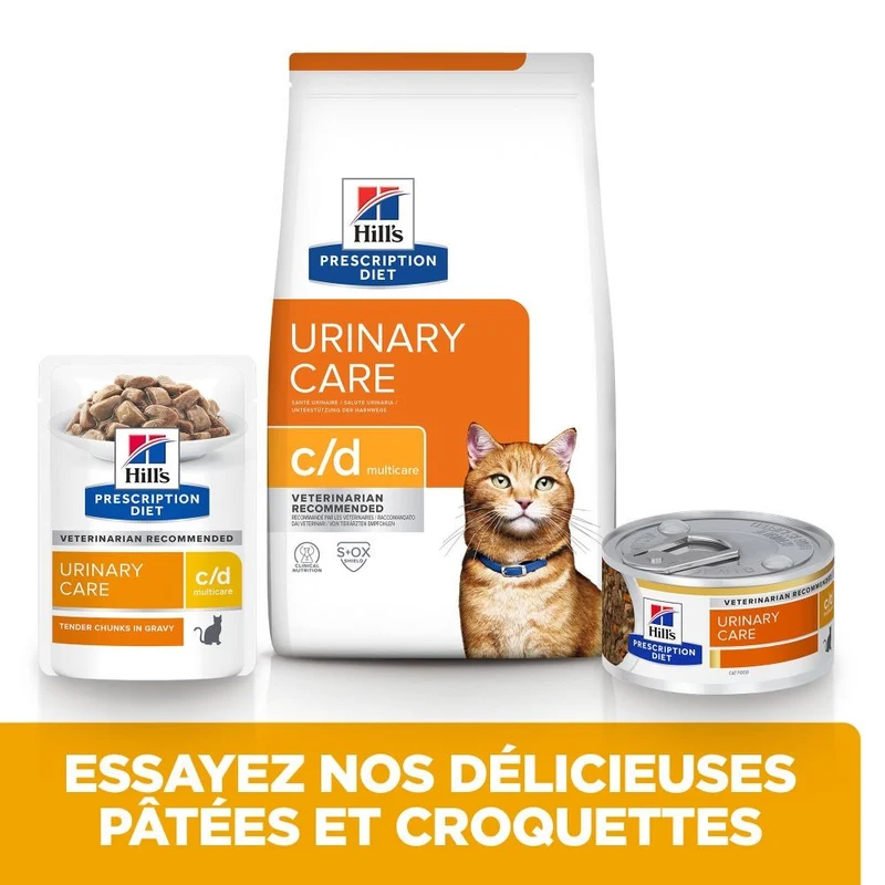 Hill's Prescription Diet c/d Urinary Care Multicare au poulet - croquettes chat