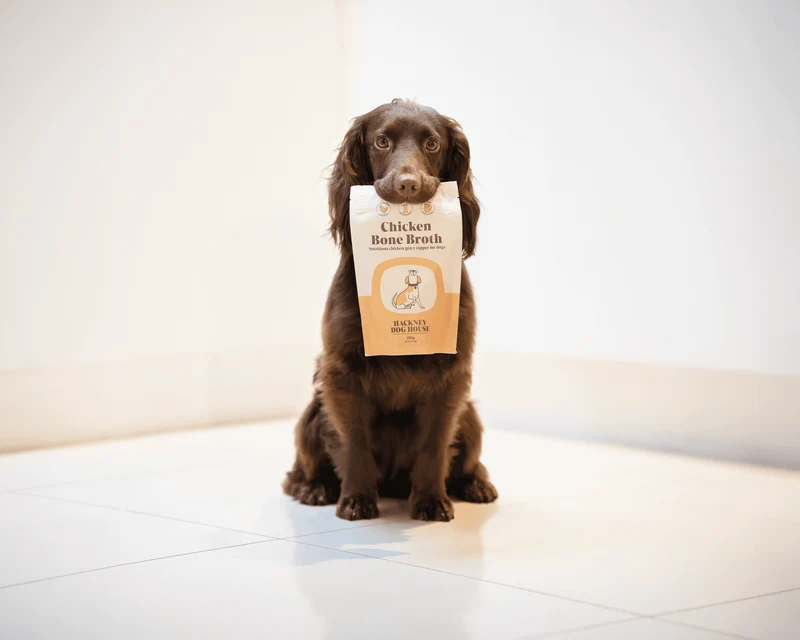 Bouillon d’os de poulet en poudre pour chien Hackney Dog House
