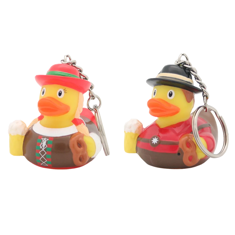 Duo de Porte-Clés Canards Bavarois – Fille et Garçon