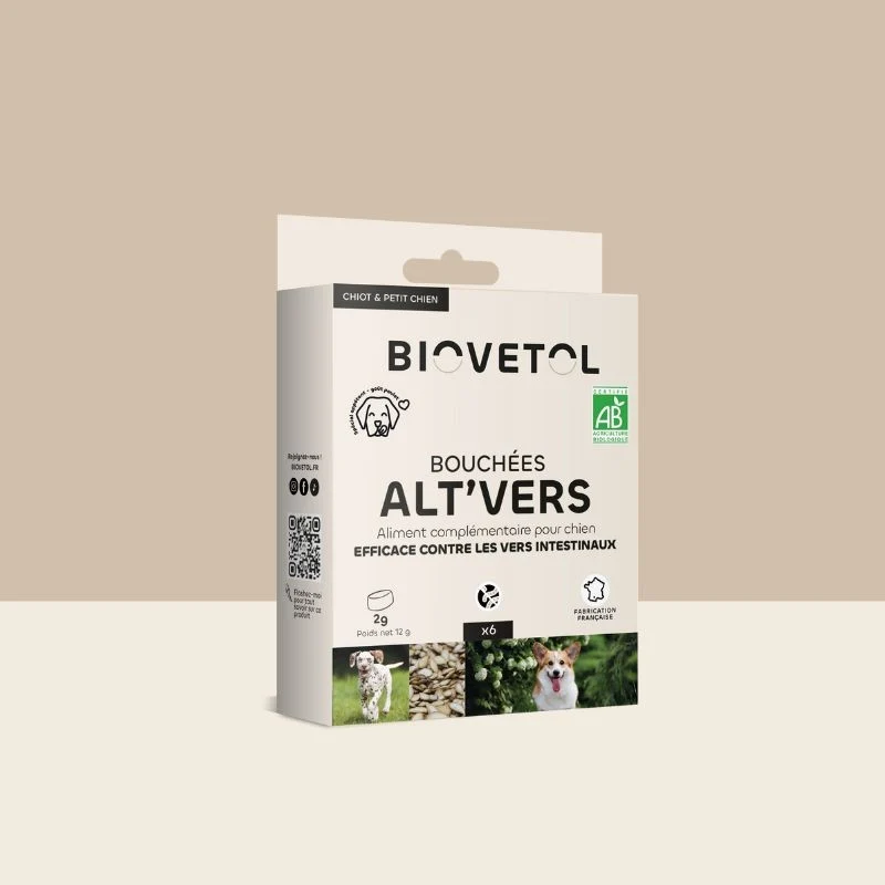 Bouchées appétissante ALT'VERS bio pour chien