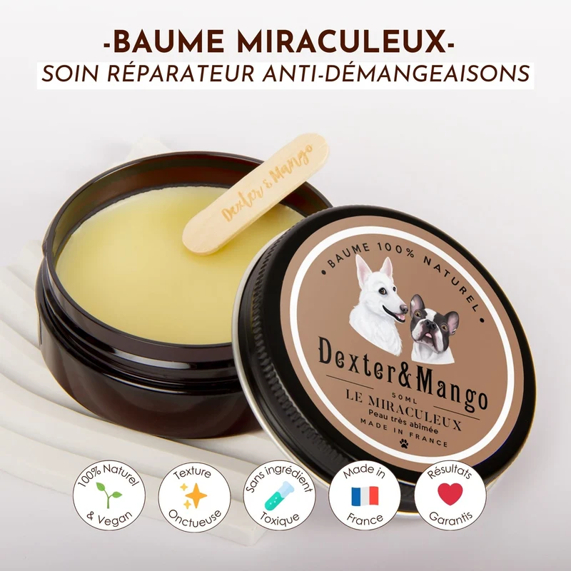 Baume naturel réparateur pour peau abîmée des chiens - Le Miraculeux