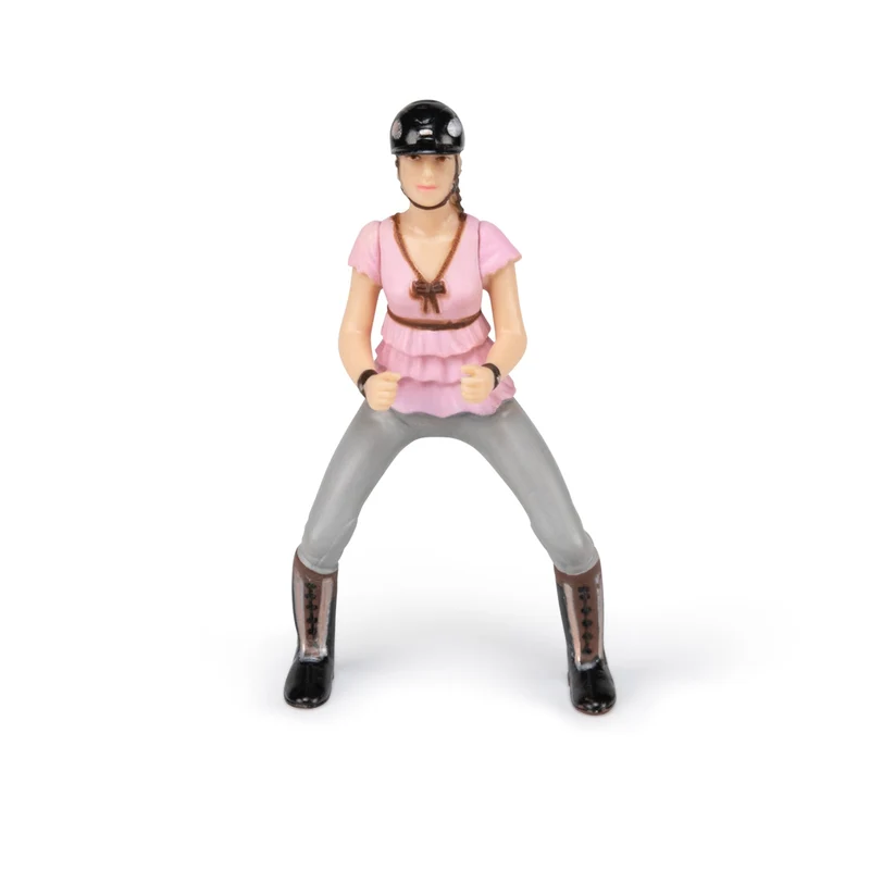 Figurine Cavalière fashion rose