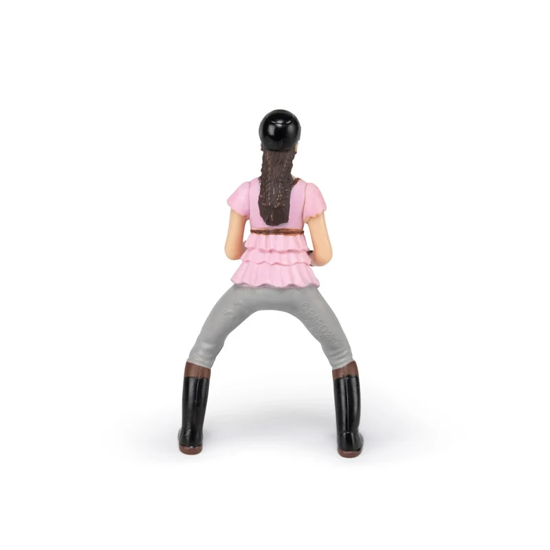 Figurine Cavalière fashion rose