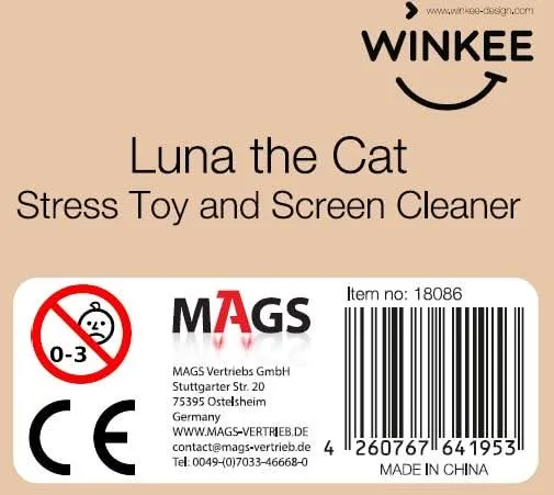 Balle anti-stress et nettoyant d’écran Chat Luna