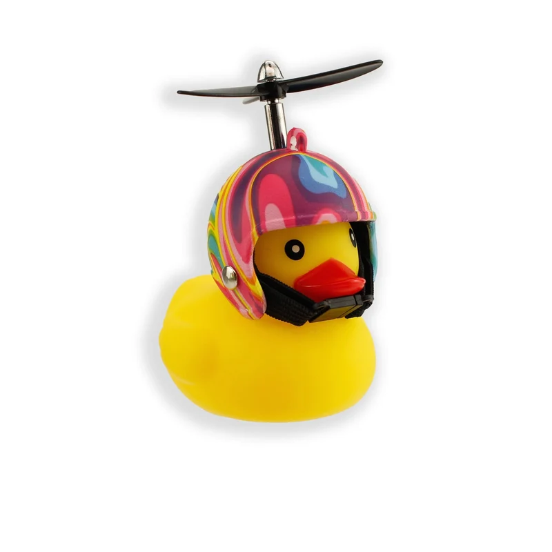Canard couineur de vélo avec casque