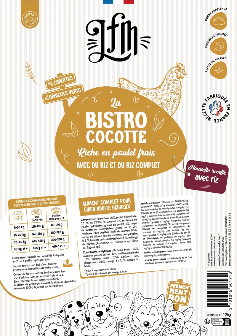 Croquettes pour chien Poulet