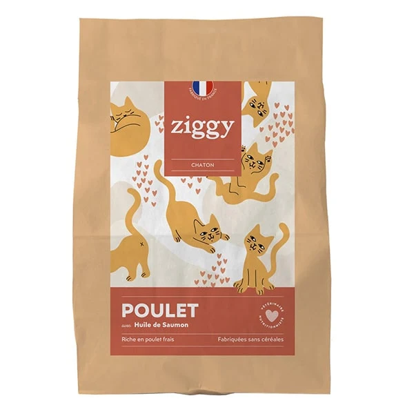 Croquettes chaton sans céréales au poulet