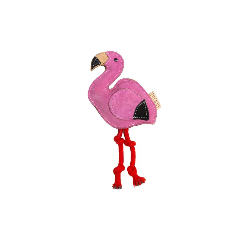 Flamant rose en daim