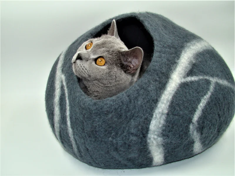 Maison pour chat en laine