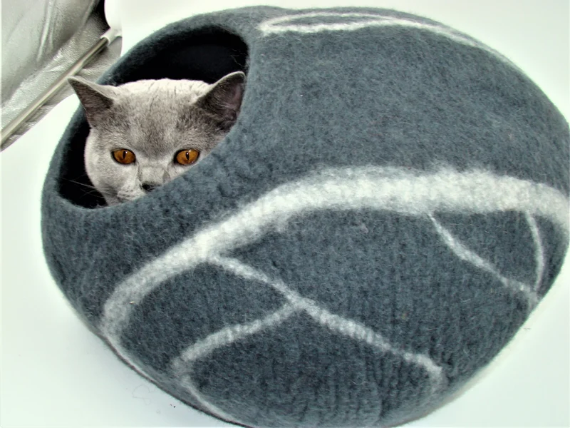 Maison pour chat en laine