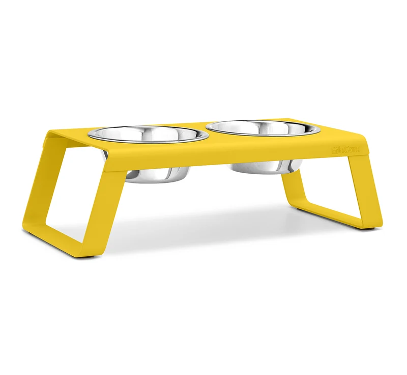 Double écuelle surélevée alu design pour chien Desco