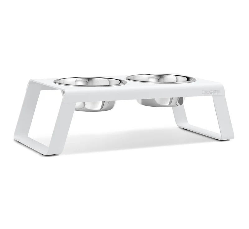 Double écuelle surélevée alu design pour chien Desco