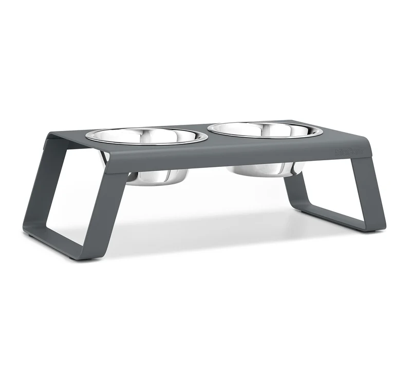 Double écuelle surélevée alu design pour chien Desco