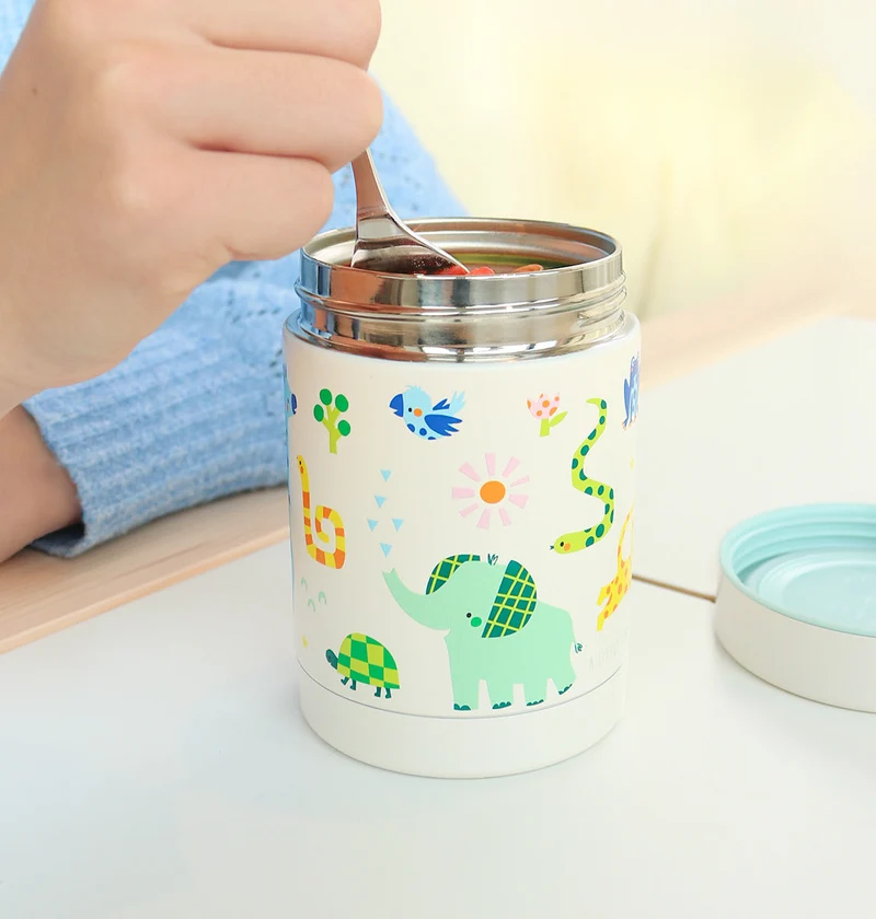 Pot alimentaire isotherme en inox - Jungle