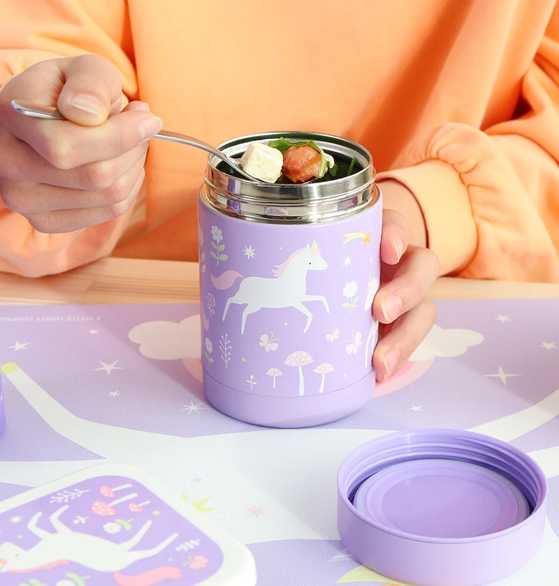 Pot alimentaire isotherme en inox - Unicorn Dreams
