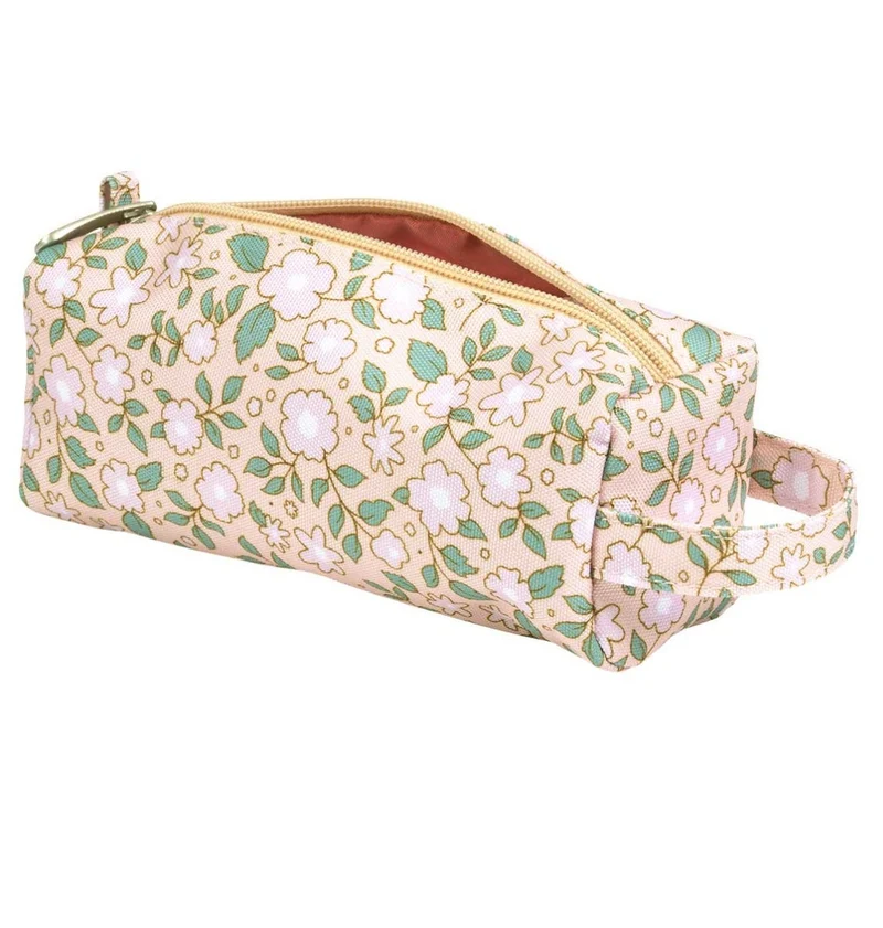Trousse enfant - Fleurs - rose