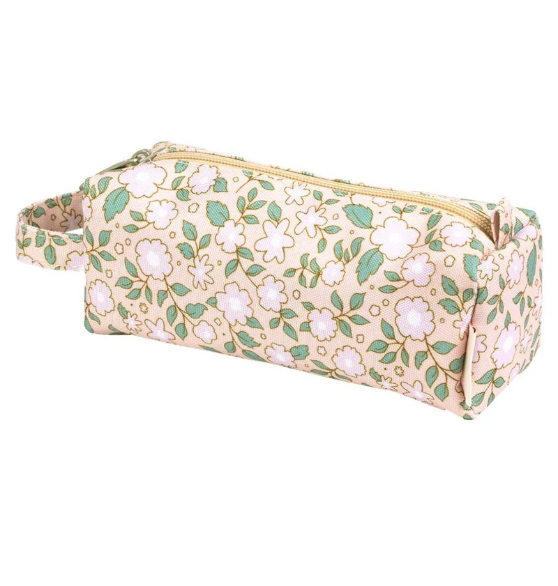 Trousse enfant - Fleurs - rose