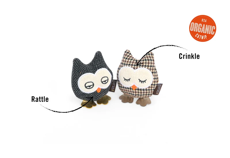 Jouet Hiboux pour chat à la cataire