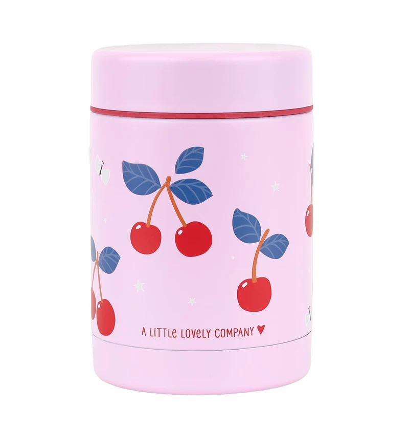 Pot alimentaire isotherme en inox - Cerises