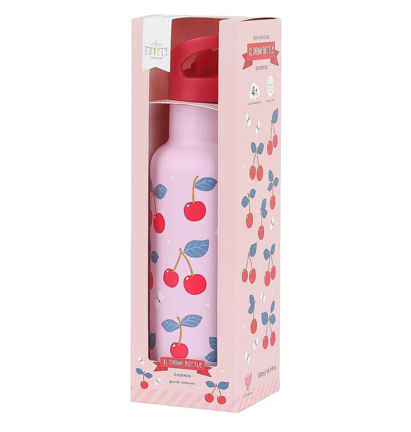Gourde enfant en inox - Cerises