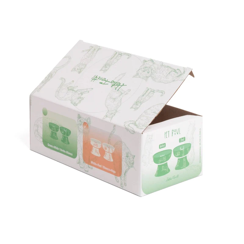 Gamelle pour Chat Surélevé Blanc