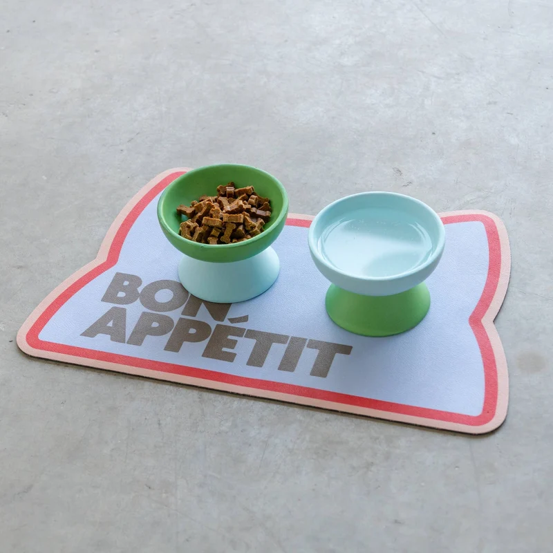 Tapis Absorbant Bon Appétit pour Gamelle de Chat
