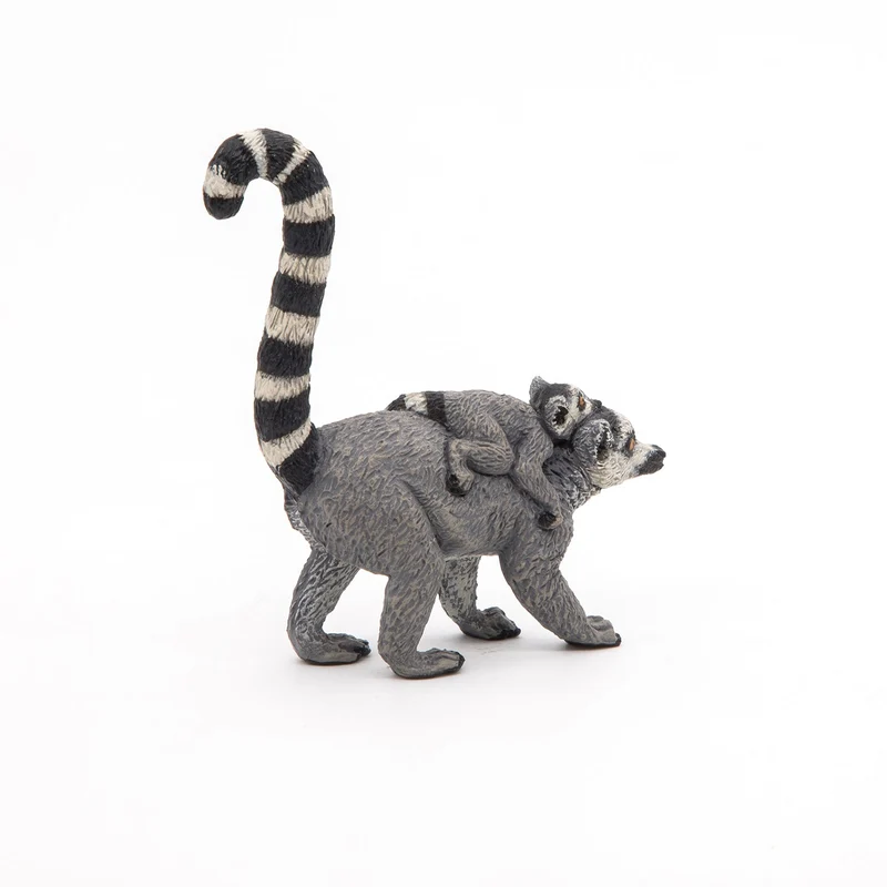 Figurine Lémurien et son bébé