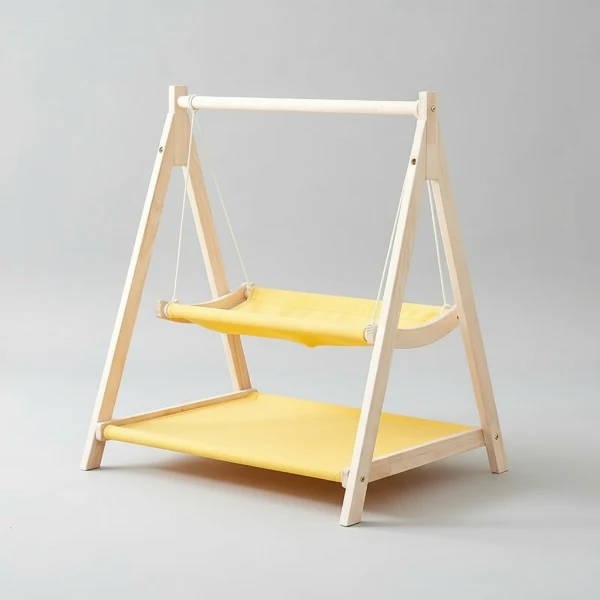 Hamac Design En Bois Naturel Pour Chat