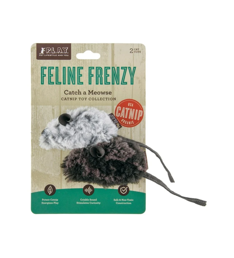 Jouet souris pour chat à la cataire