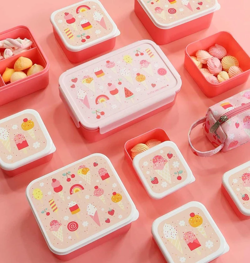 Lot de 4 boîtes repas et goûter - Glaces