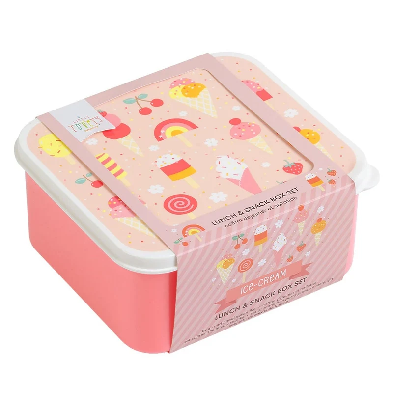 Lot de 4 boîtes repas et goûter - Glaces