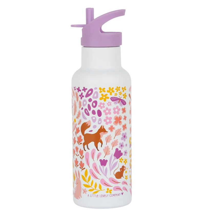 Gourde XL en inox - Jardin fleuri