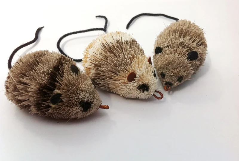 Souris à poils durs pour canne Purrs Poursuit