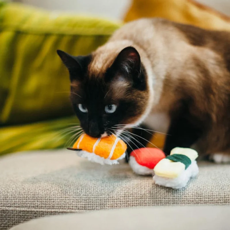 Jouet Sushi pour chat à la cataire