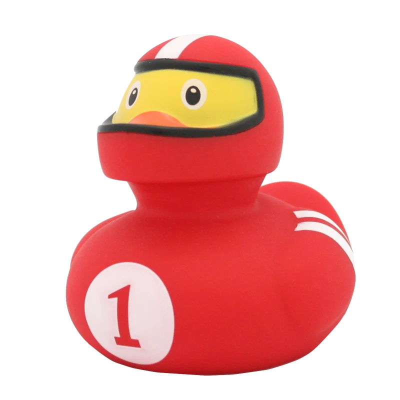 Duo de Canards Pilotes de Course – Rouge et Bleu
