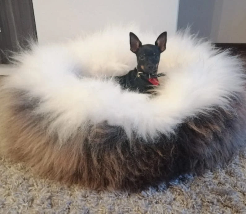 Lit Peau De Mouton Chien et Chat Confort Luxe