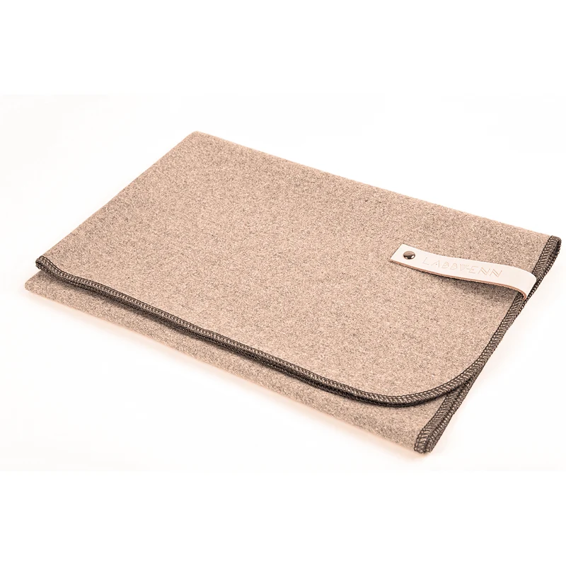 Couverture en laine grise Asnen