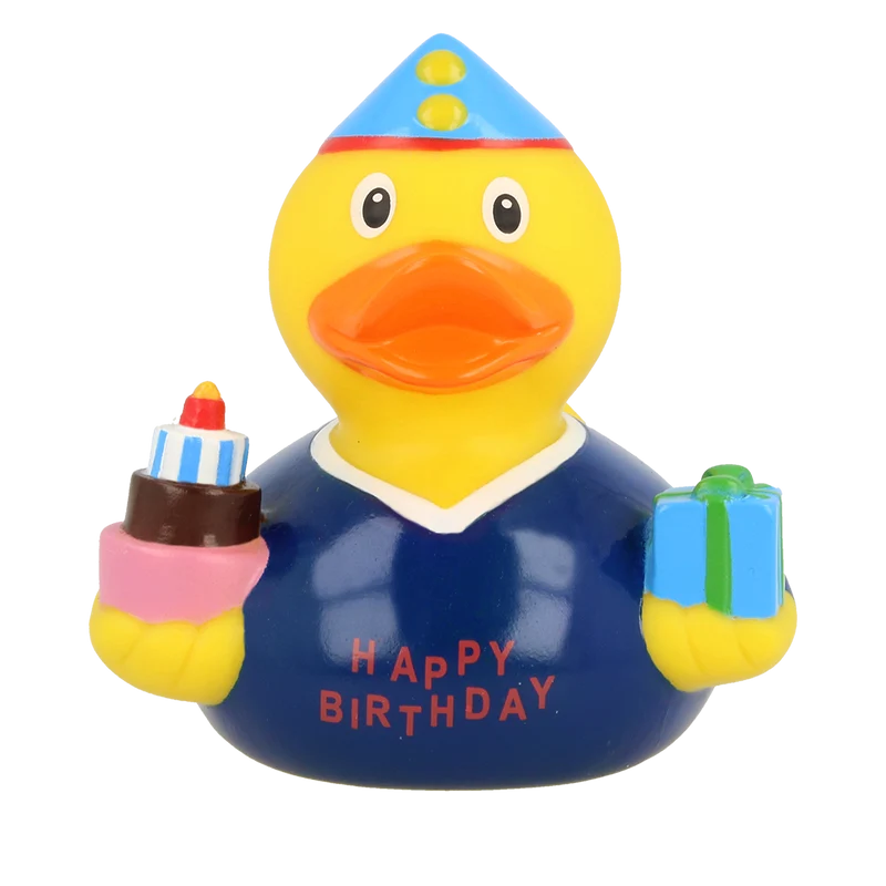 Duo de Canards Anniversaire – Bleu et Blanc