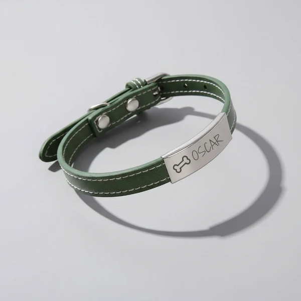 Collier pour chat en cuir - Personnalisable | Oscar et Plume