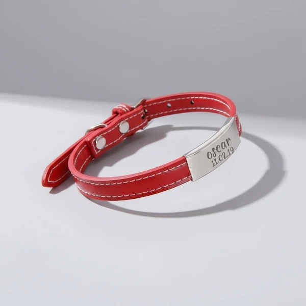 Collier pour chat en cuir - Personnalisable | Oscar et Plume