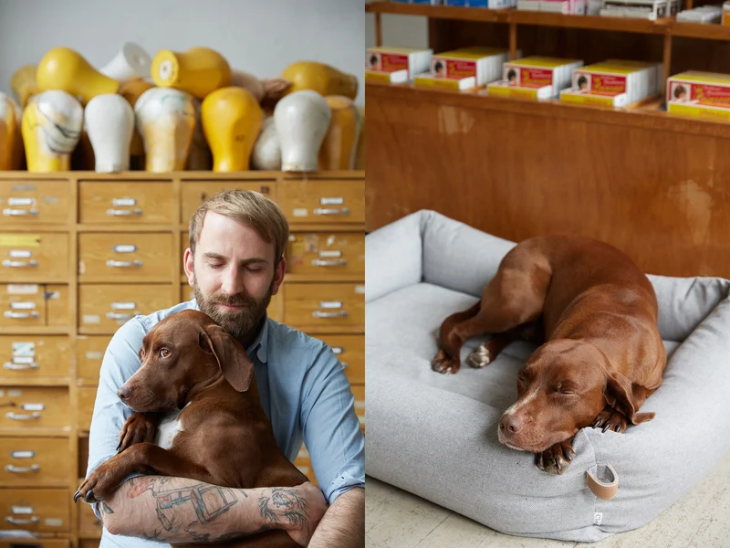 Panier pour chien tweed gris clair Sleepy Deluxe